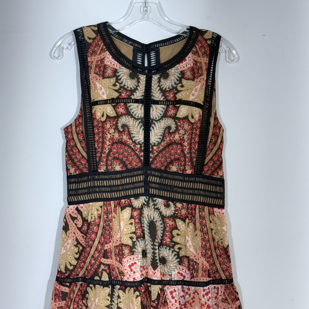 Ranna Gill Anthropologie Claudette Paisley Maxi Dress Size 6 Boho - Picture 9 of 16